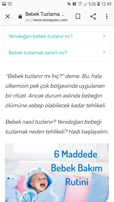 bebek nasıl tuzlanır